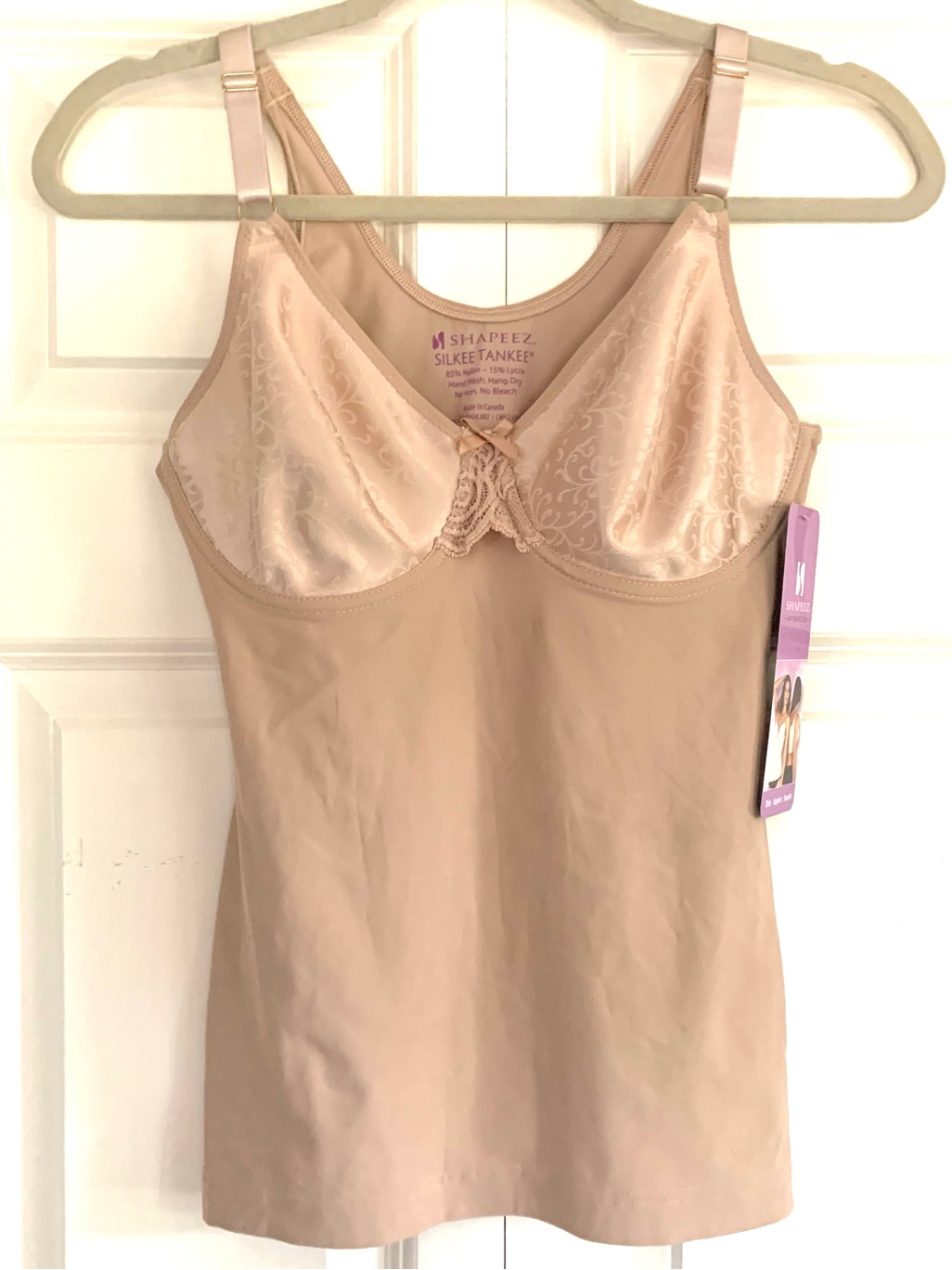 Shapeez Silkee Tankee Full Coverage Minimizer Bra Tummy Control — image 3 of 4